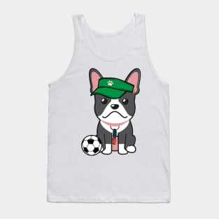 French Bulldog Playing Soccer Tank Top